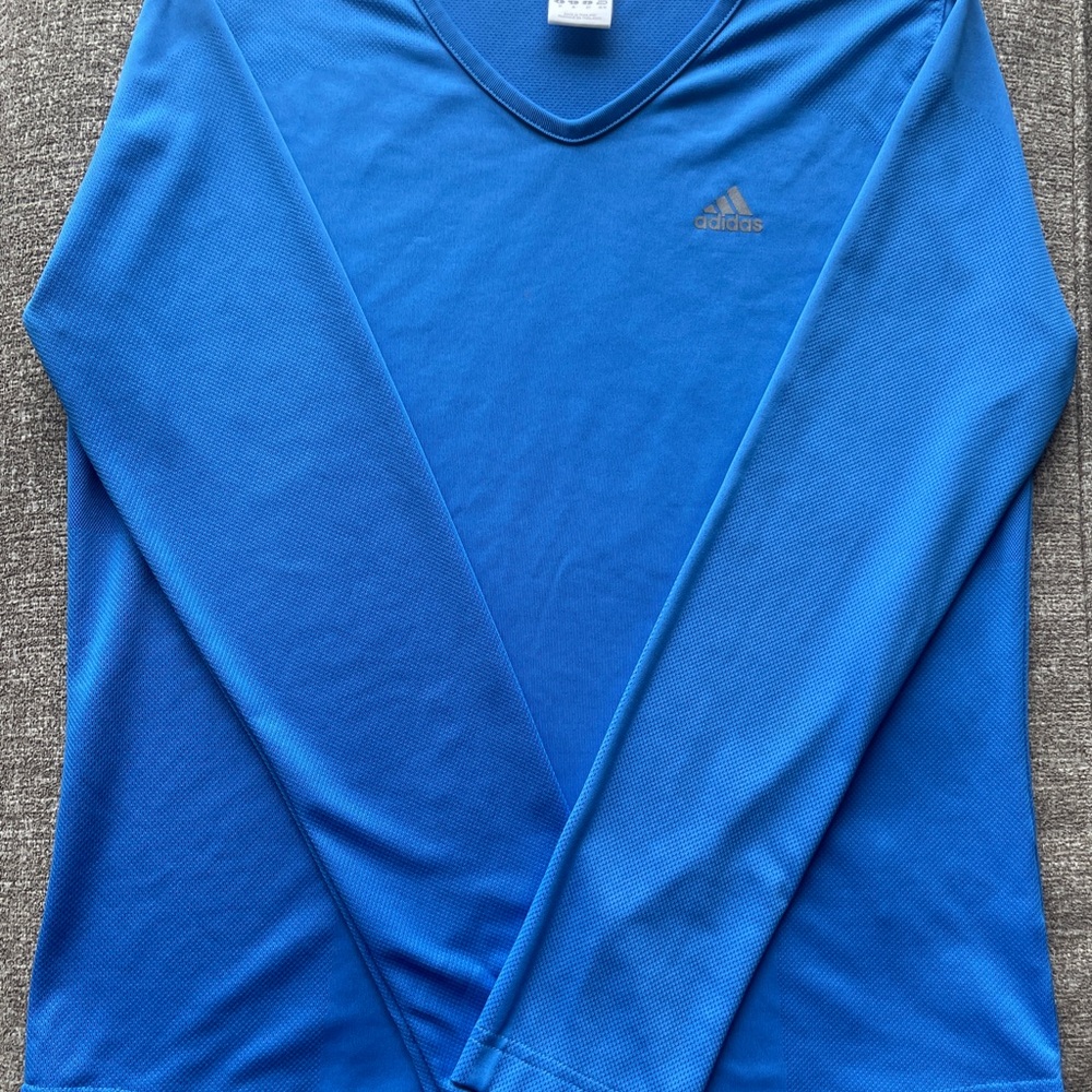 Adidas Vibrant Blue Long Sleeve Shirt